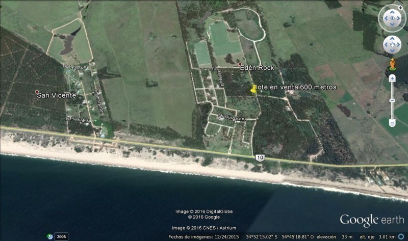 Terreno en venta en Balneario Eden Rock